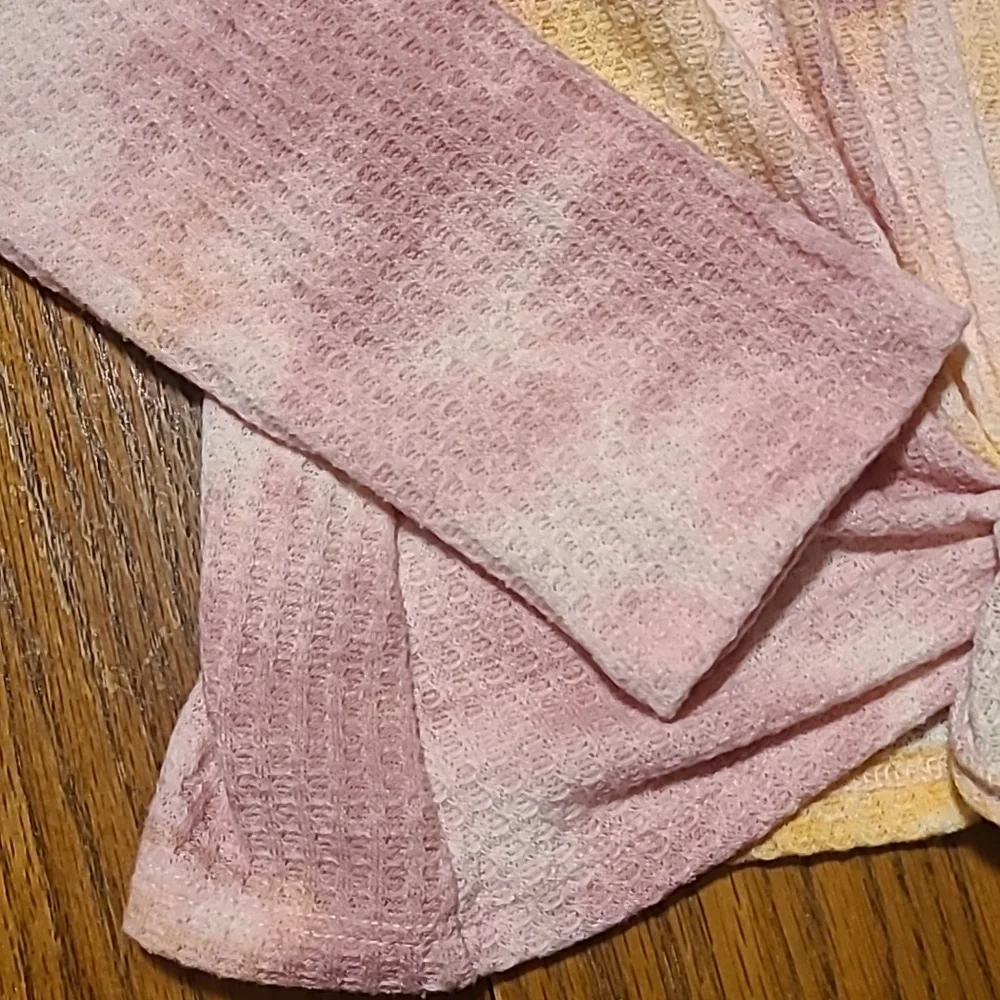 Abercrombie Kids Pink and Yellow Tie-Dye Top - Girl's 13/14